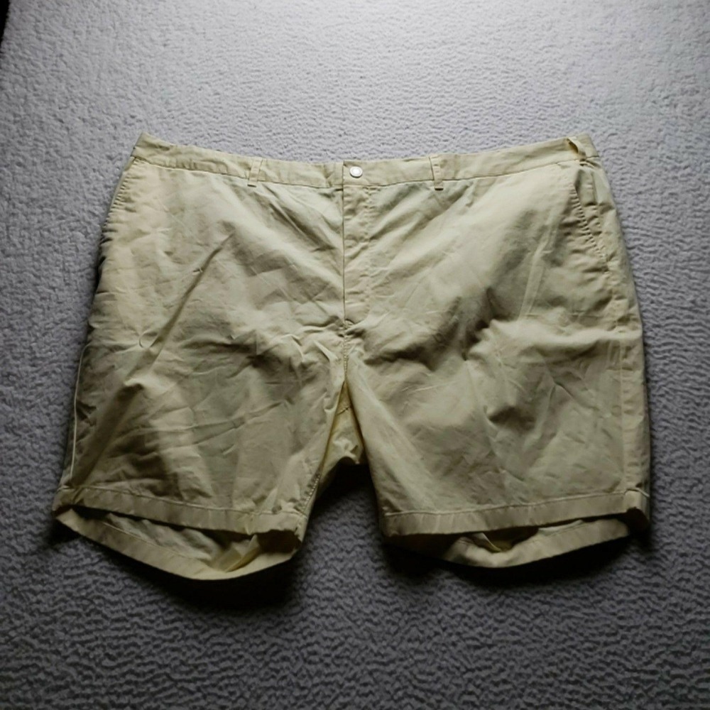 Bonobos Shorts Mens 54 Yellow Stretch Chino Flat Front 7 Inseam Casual Summer